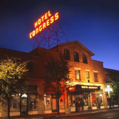 Club congress - Hotel Congress – Club Congress. 311 E Congress St. Tucson, AZ 85701 + Google Map. (520) 622-8848. View Venue Website. Add to calendar. Hotel Congress – Club Congress ($20-30)